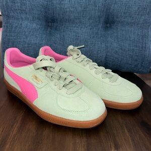 Puma Palermo Green and Pink Sneaker